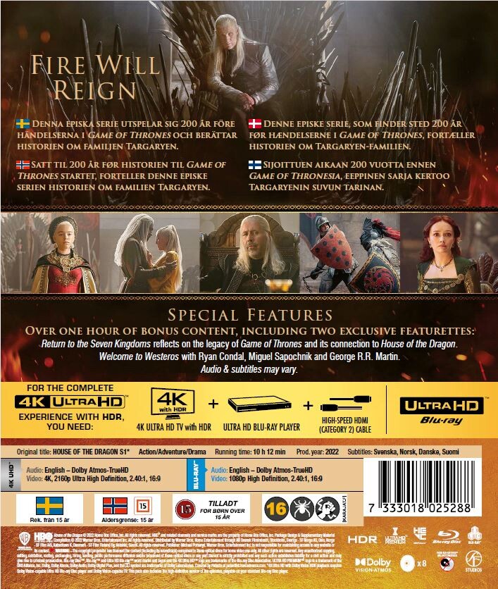 House Of The Dragon - Sæson 1 - Steelbook - Blu-Ray