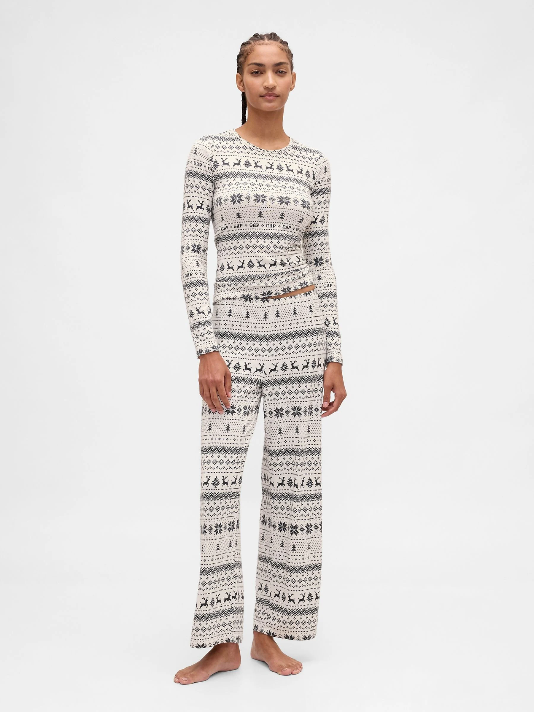 Wit - Gap - Kerstpyjama met fairislemotief