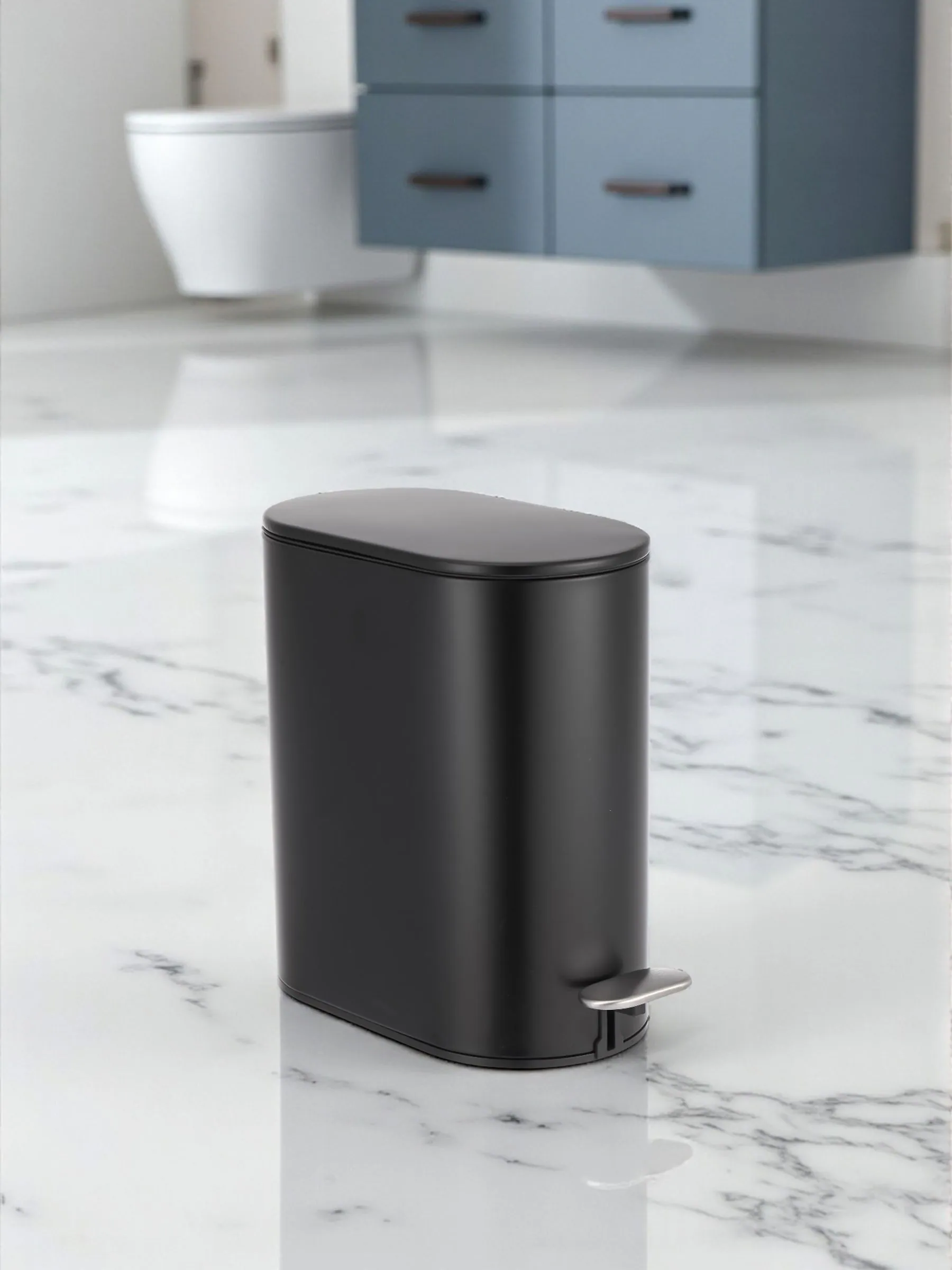 Showerdrape Fortuna 5L Soft Close Bathroom Pedal Bin and Toile Set