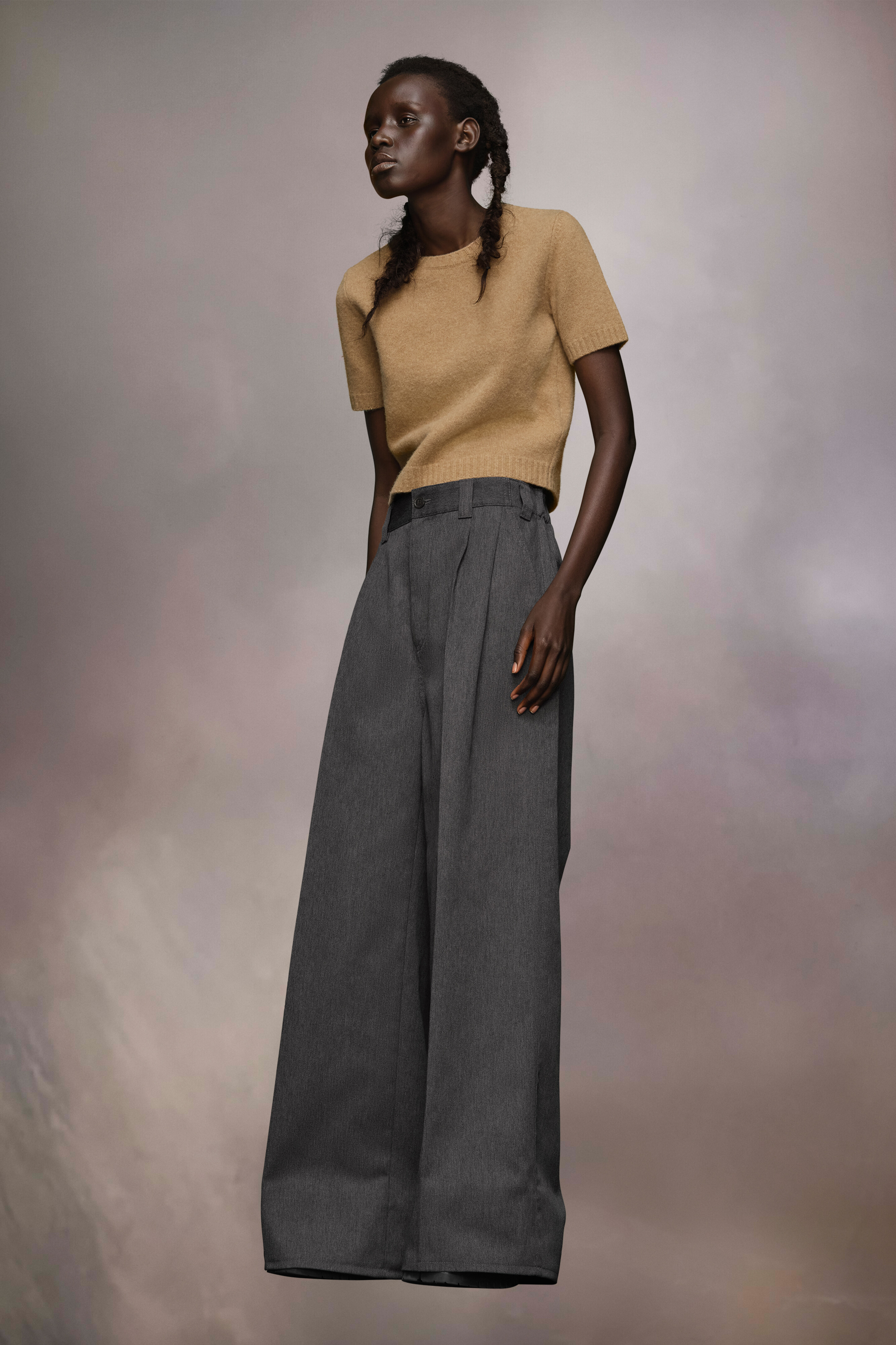 Pantalon à plis
