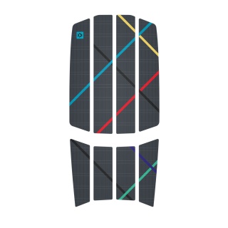 DUOTONE Traction Pad Team -3mm- Dark grey / Stripes - 2023