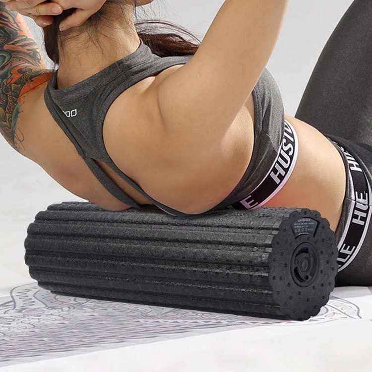 (32cm) Faszienrolle Fitness Selbstmassage Rolle für Balancetraining und Yoga - Schwarz