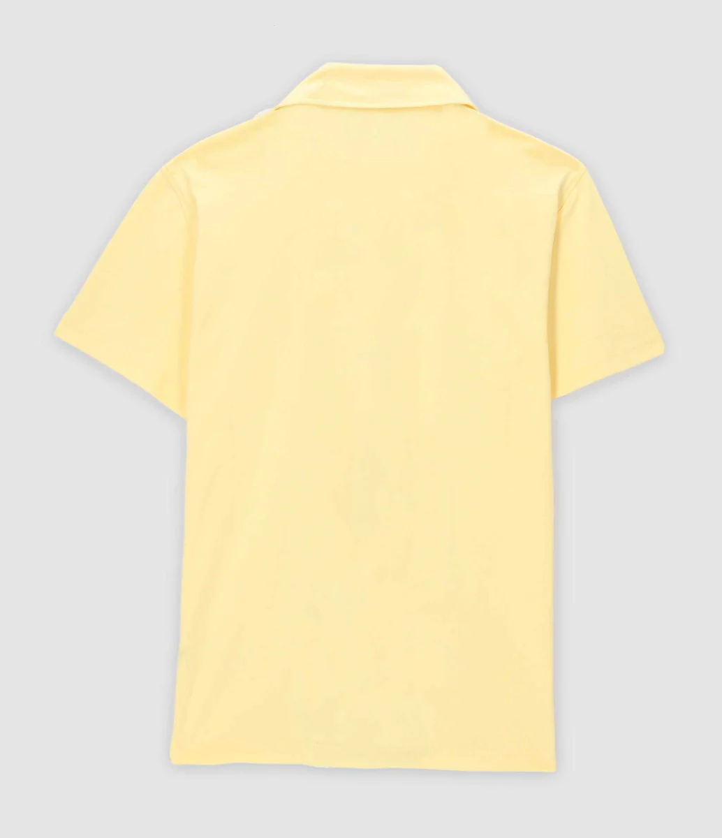 Chemise manches courtes en jersey jaune KAMI2