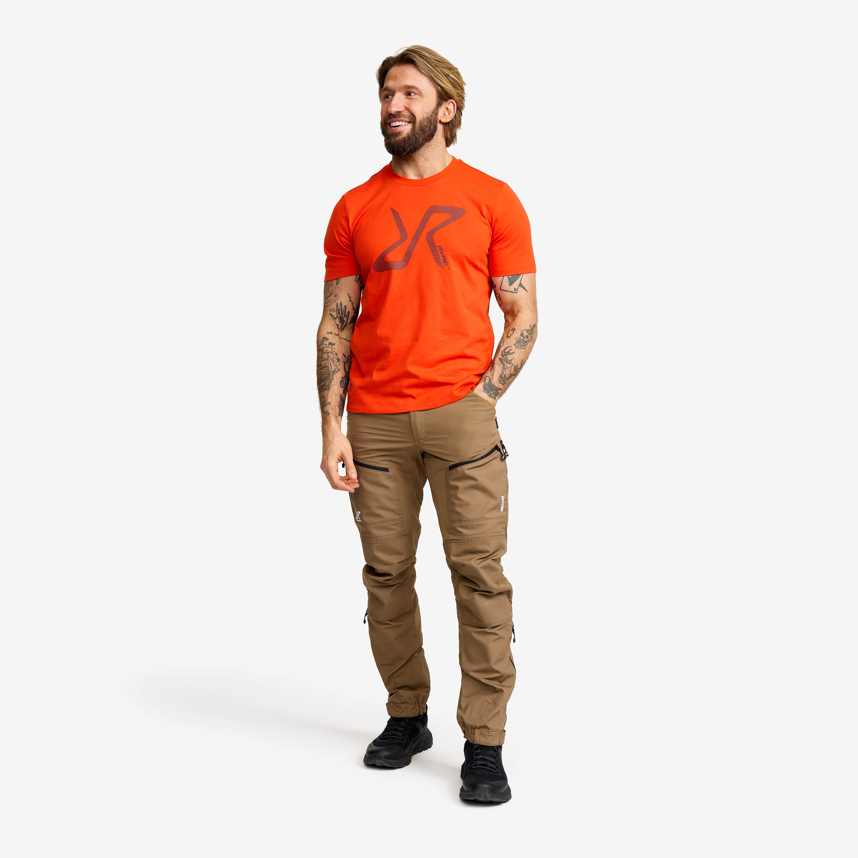 Easy Graphic Logo T-Shirt Herre Pureed Pumpkin