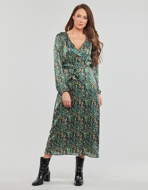 Only - ONLLARA FR L/S WRAP MIDI DRESS PTM - Kaki