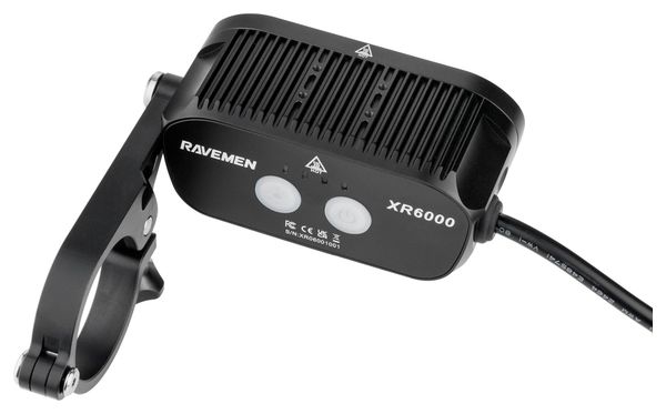 Éclairage avant Ravemen VTT/Voyage 9 LED  6000 Lumens  Batterie externe
