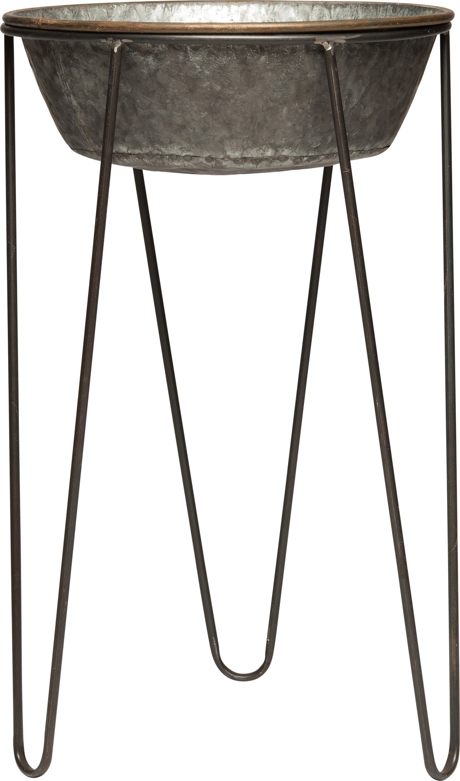 Intratuin bloempot op voet grijs D 35 H 60,5 cm