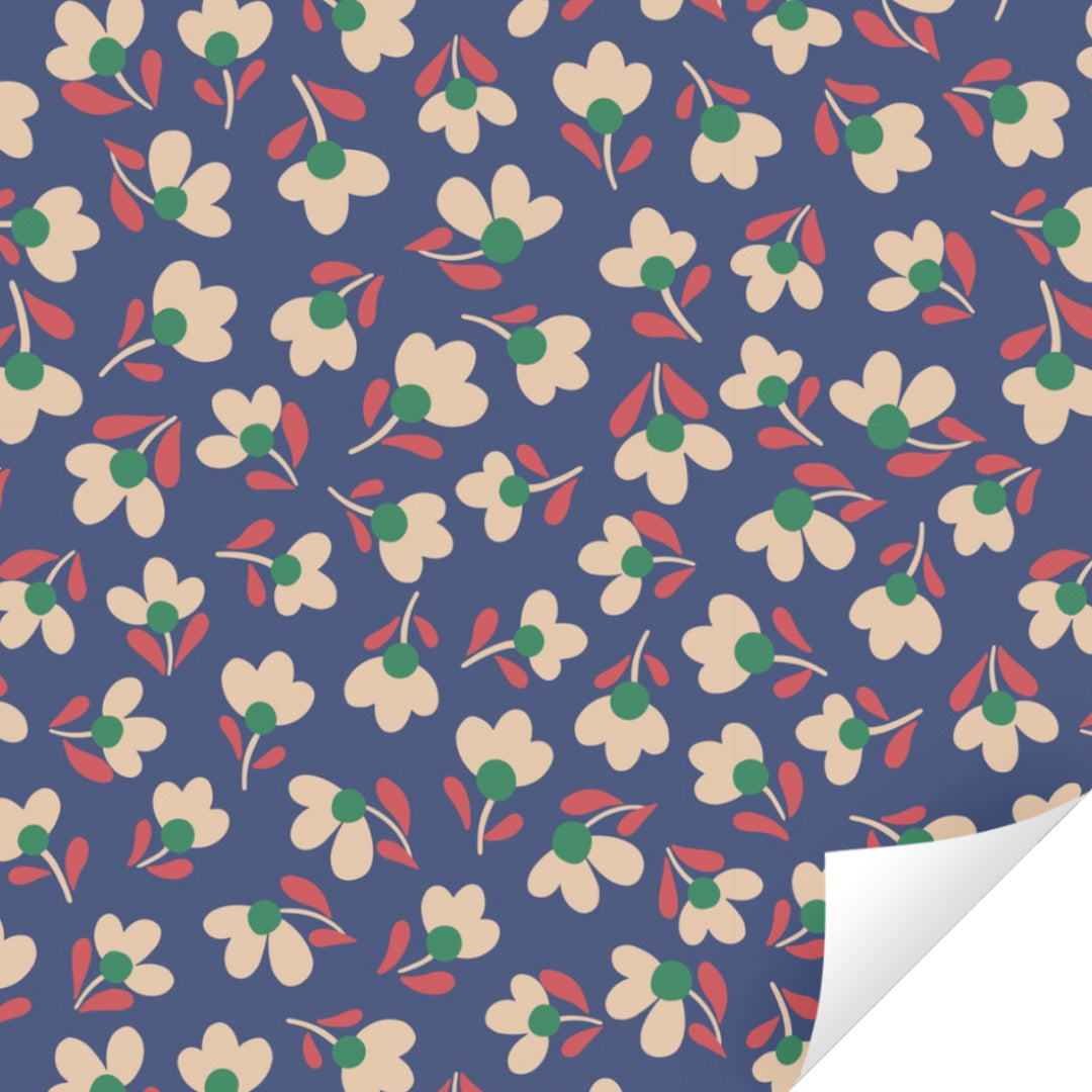 ole inpakpapier lily odette - flowers - dusky sky - 3 m