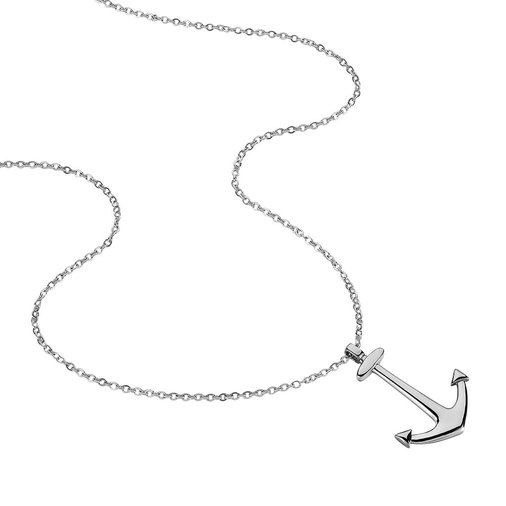 Collier Cedric Acier Blanc
