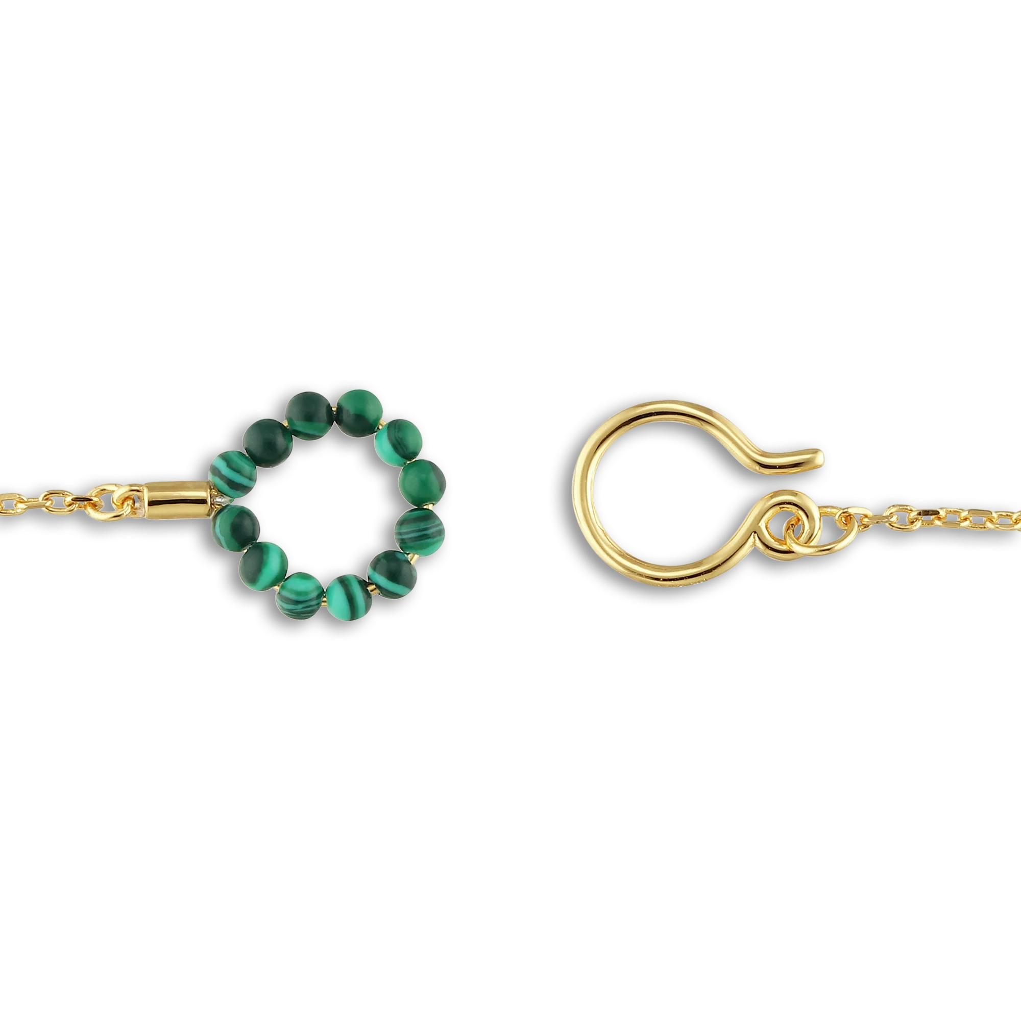 Jane Kønig  Bermuda Malachite Lock halskæde - guld