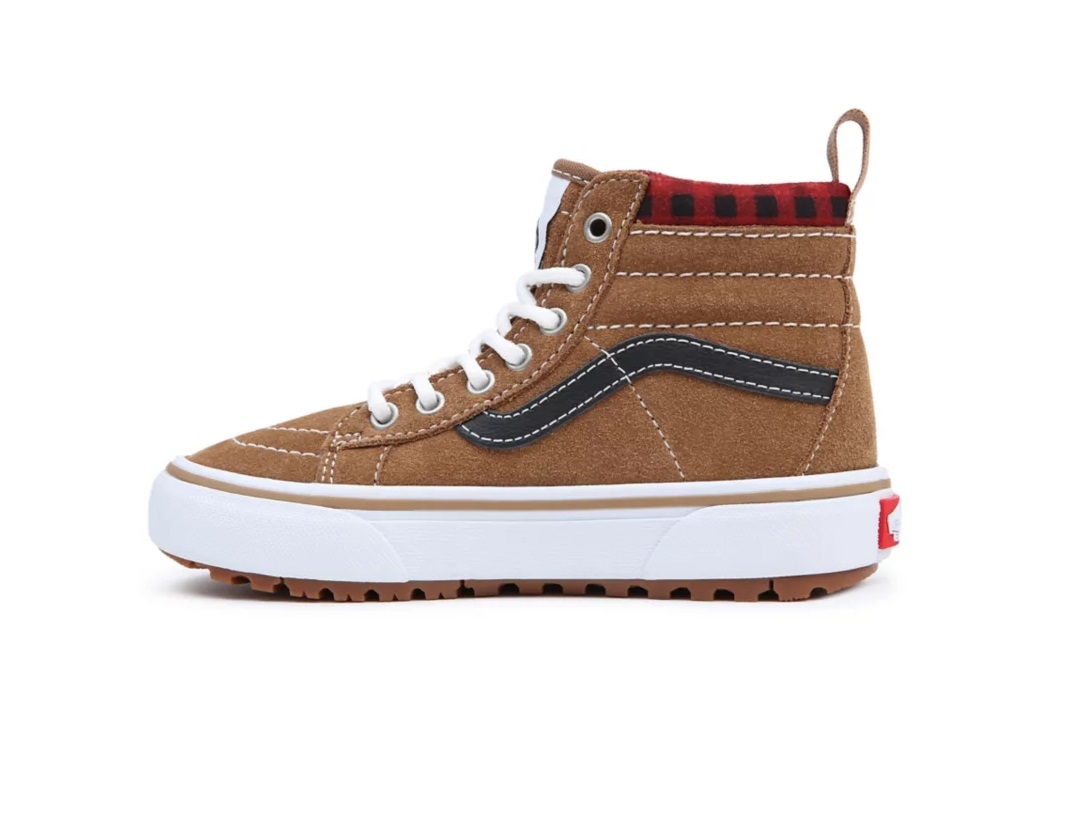 Vans Youth Sk8-Hi MTE-1 Plaid Brown Black 1 US