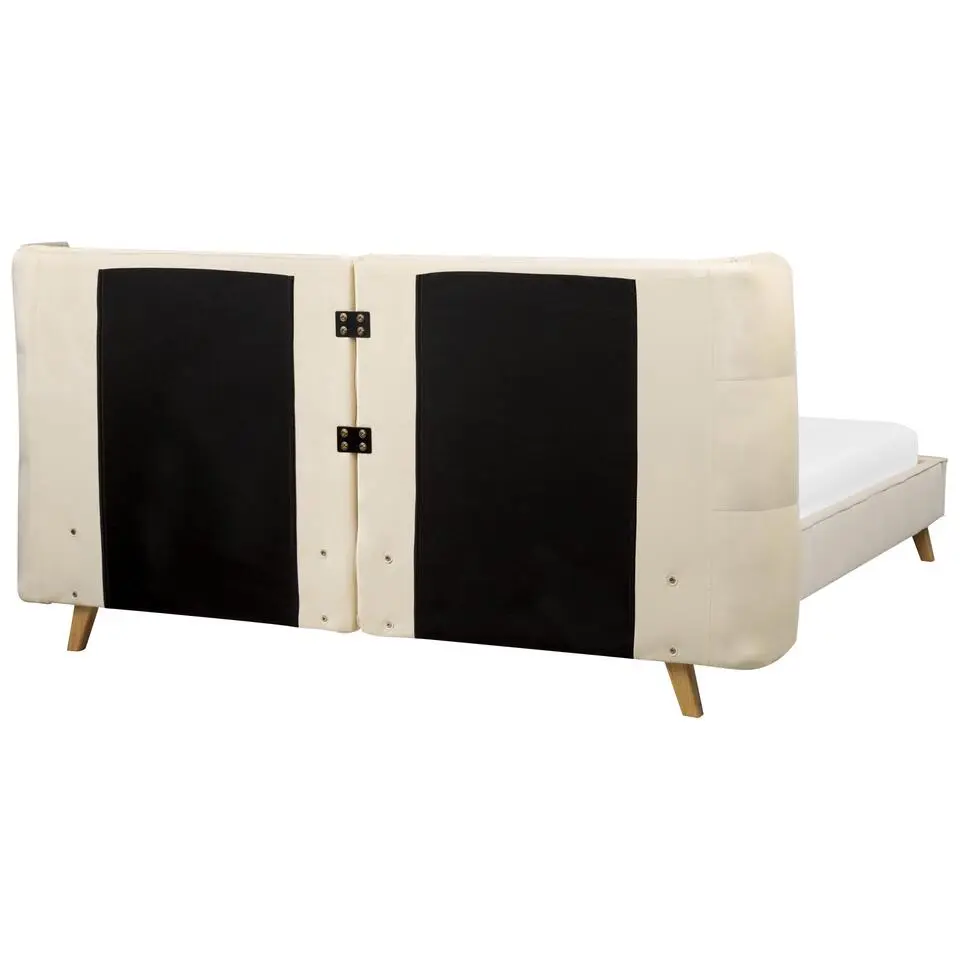 SENLIS - Tweepersoonsbed - Beige - 160 x 200 cm - Fluweel