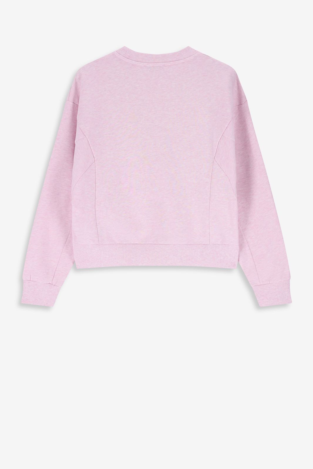 Roze sweater met pintuck details