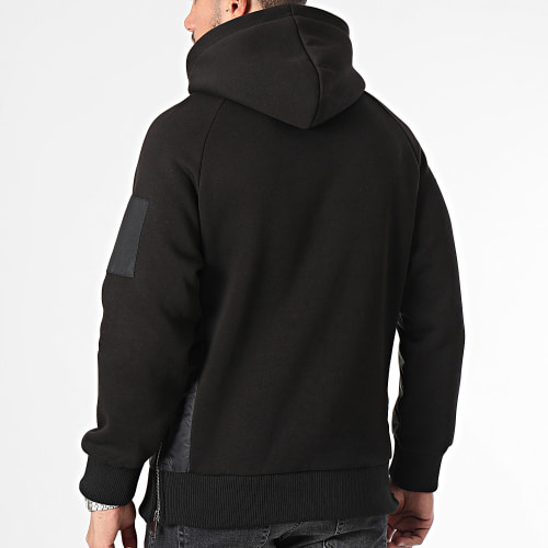 Sweat Zippé Capuche Noir