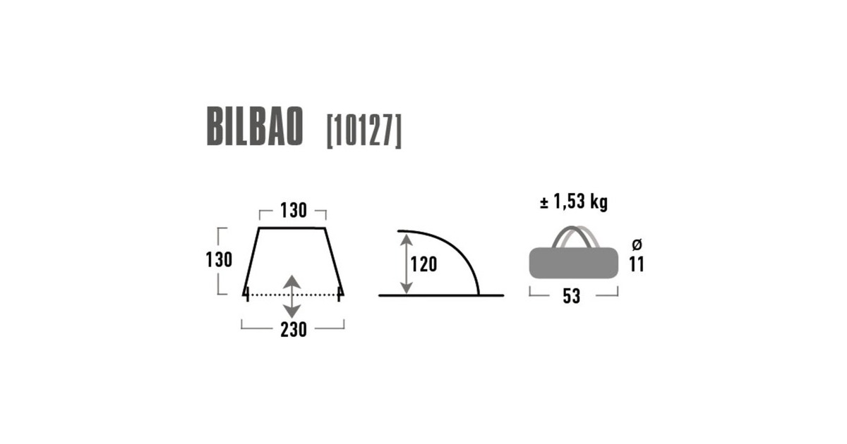 High PeakBilbao tent  (Blauw/grijs)