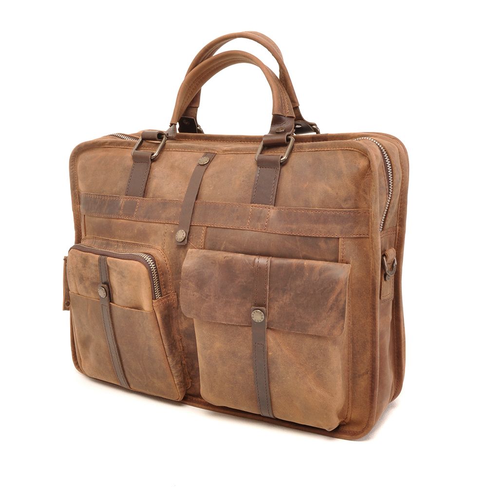 Berba Barbarossa Businesstas Dubbelvaks 15,6 inch Coffee