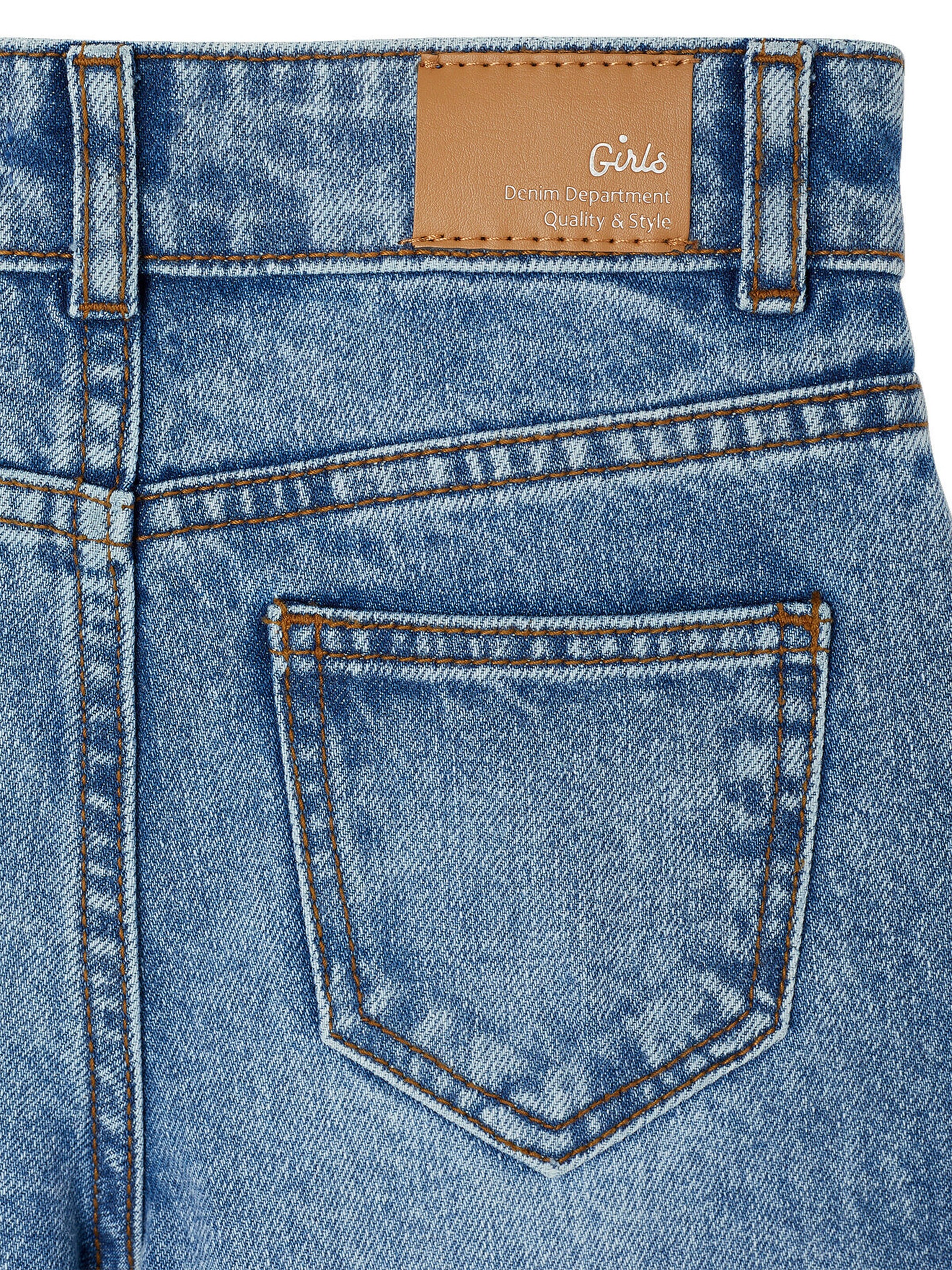 Vertbaudet Weite Mädchen Jeans, Hüftweite REGULAR mittelblau