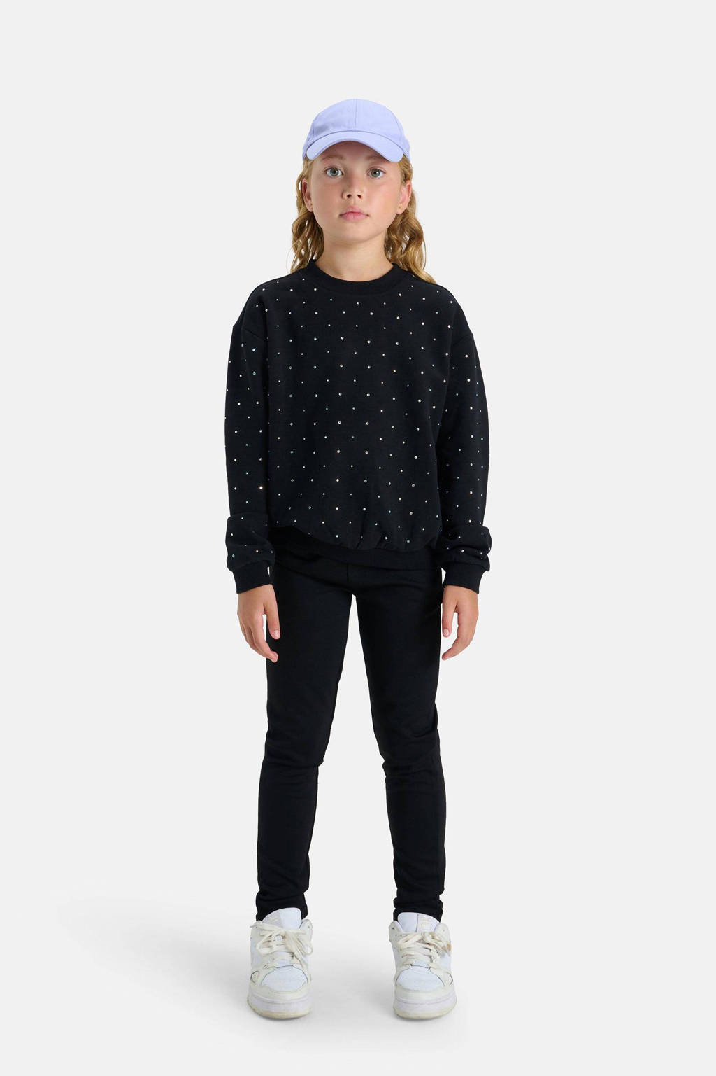 Shoeby slim fit broek Sport zwart