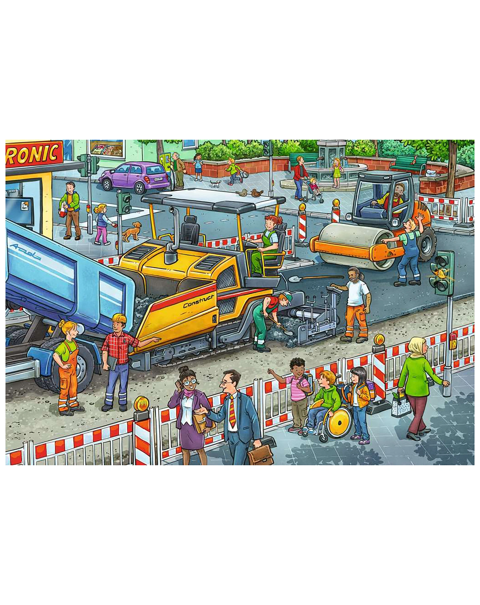 Puzzle STRAßENBAUSTELLE 2x12-teilig