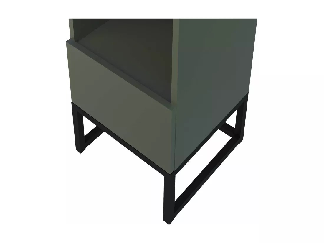 Colonne de salle de bain SPA 1 porte 1 tiroir 180x35x35 cm vert T-BATH