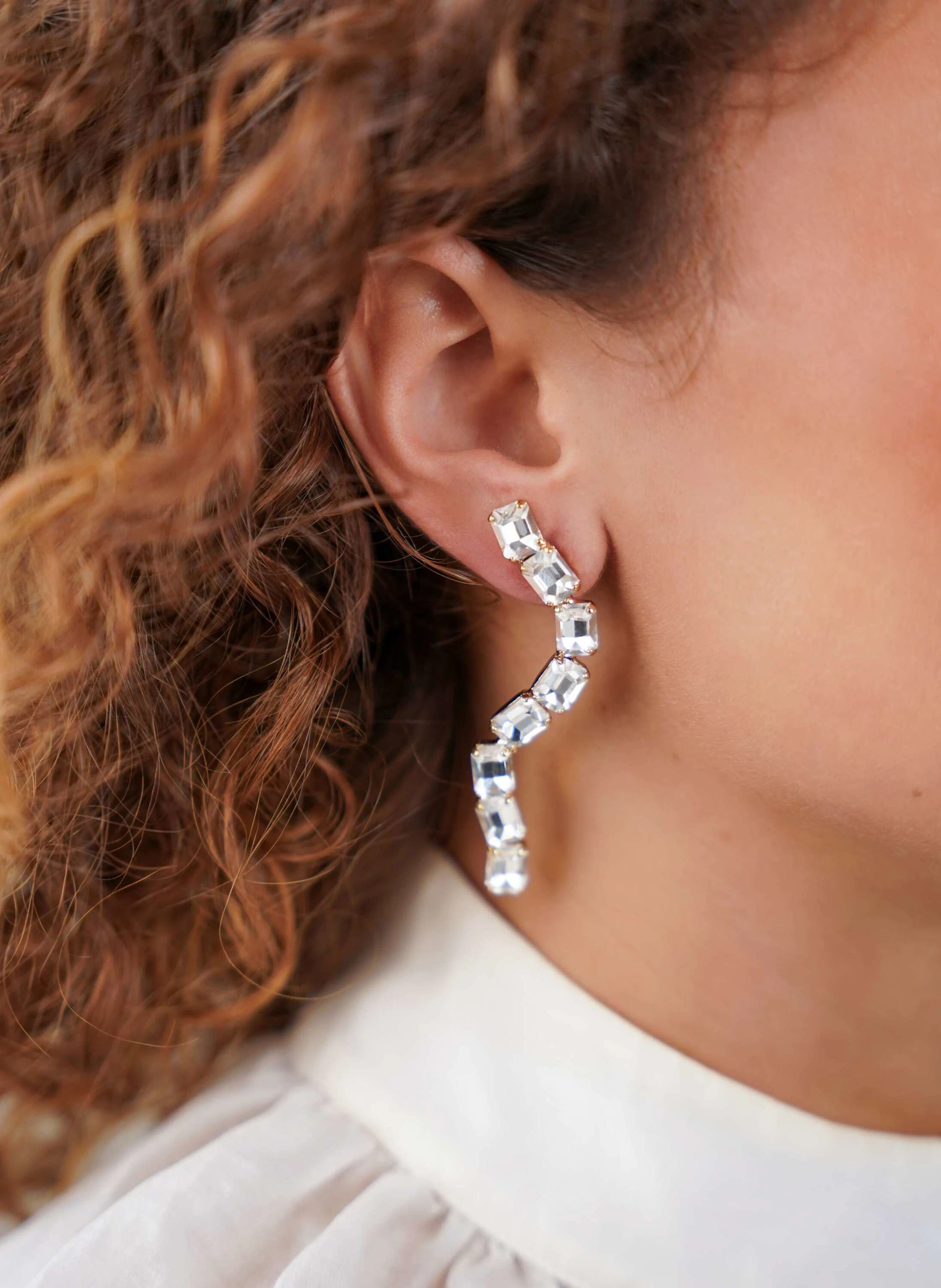 LOTT.gioielli Ohrhänger SNAKE EARRING CRYSTAL by GLAMBOU