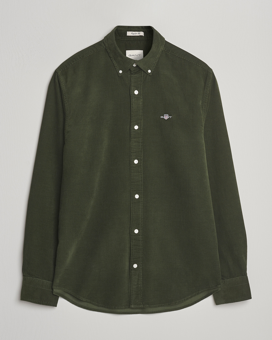 GANT Regular Fit Corduroy Shirt Country Green