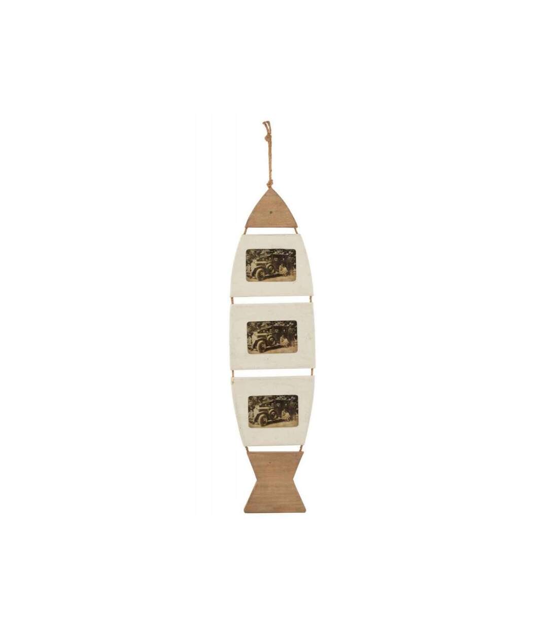 Paris Prix - Cadre Photo Suspendu poisson 91cm Blanc & Beige