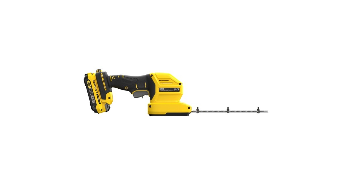 StanleyFATMAX V20 18V 2.0Ah Gras- en struikschaar  (Geel/zwart, Accu en lader inbegrepen)