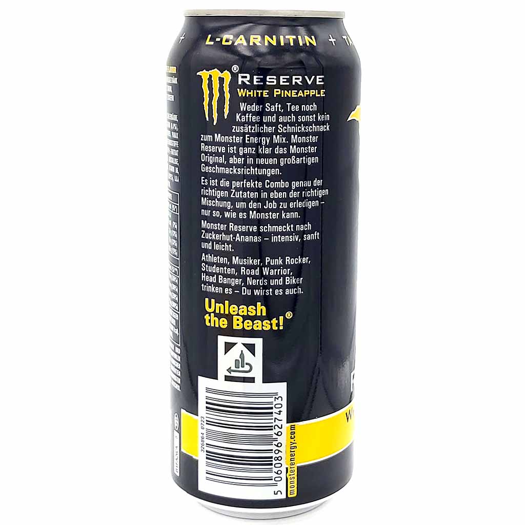 Monster Reserve White Pineapple Flavour 12x0,5l = 6L MHD:30.3.26