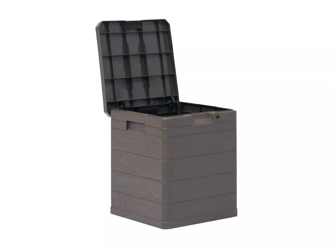 Boîte de rangement de jardin 90 L Marron