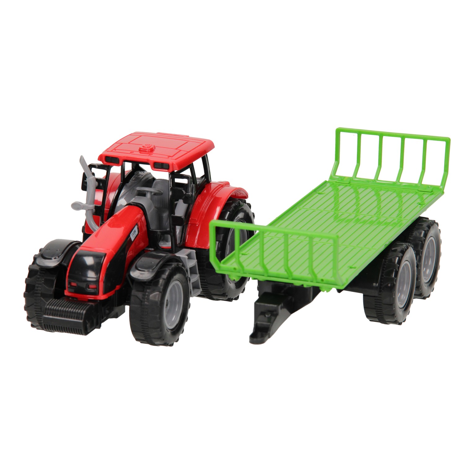Tractor met Platte Kar 1:32