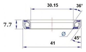 Roulement de Direction Black Bearing B11 30.15 x 41 x 7.7 mm 36°/45