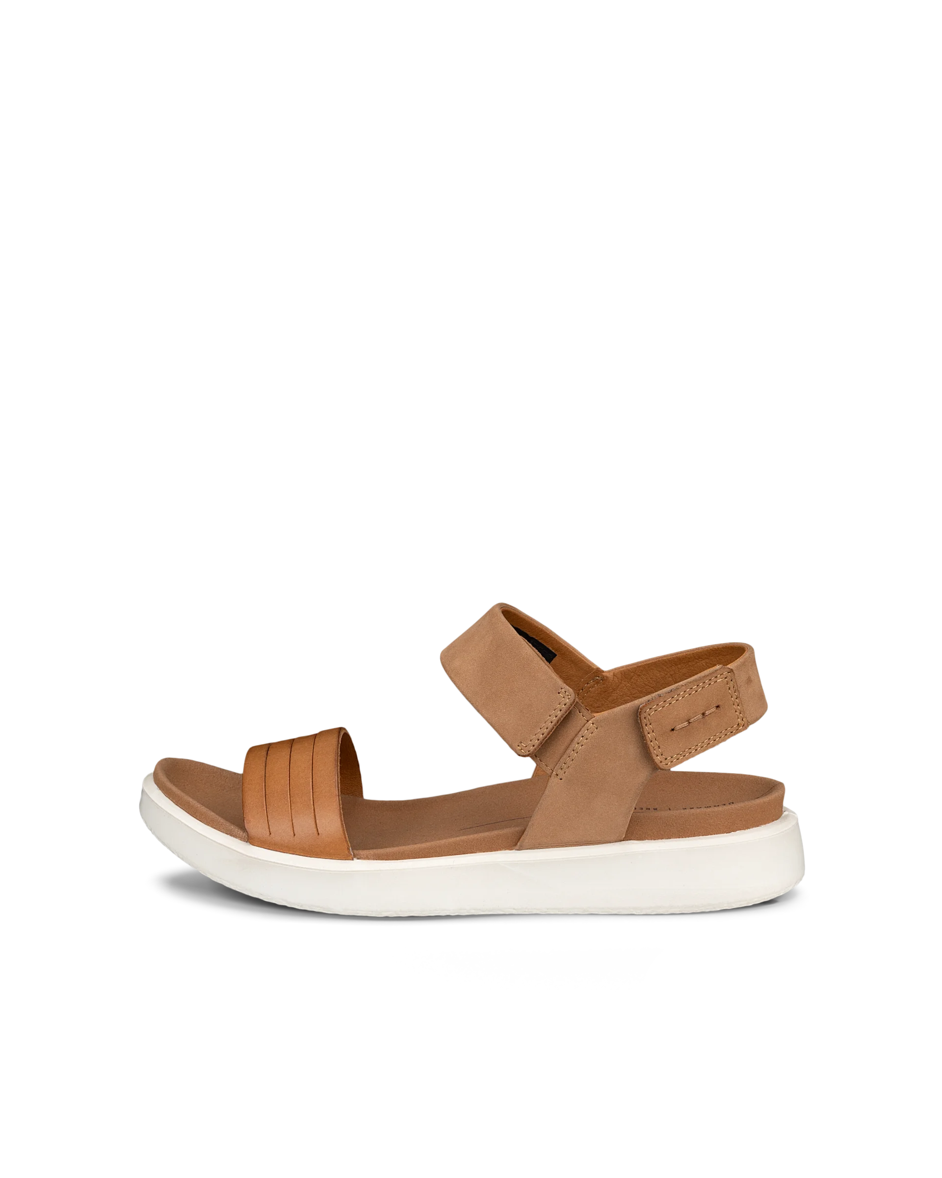 ECCO FLOWT W Damen Flache Sandale aus Veloursleder Braun