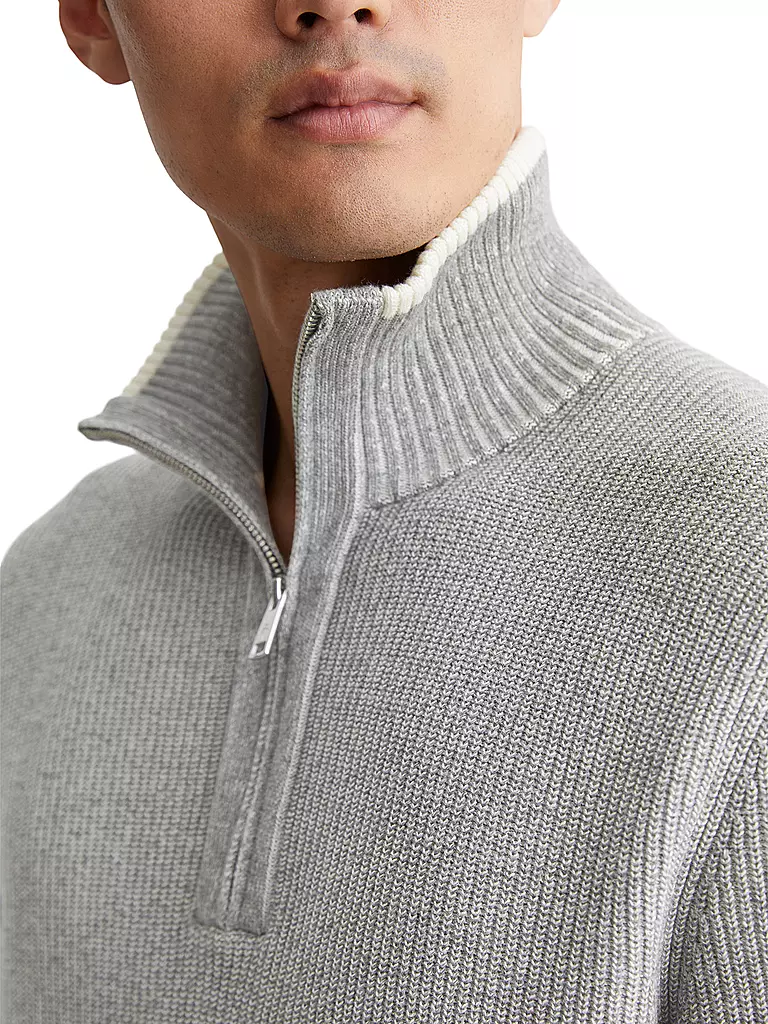 MARC O'POLO Troyer Pullover grau