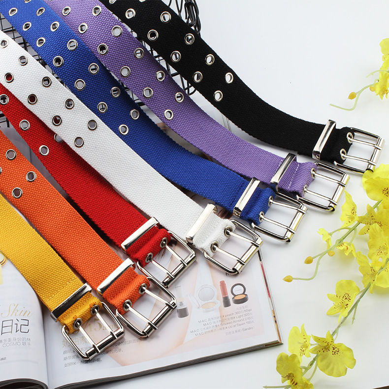 Rofuka - Canvas riem met dubbele ogen