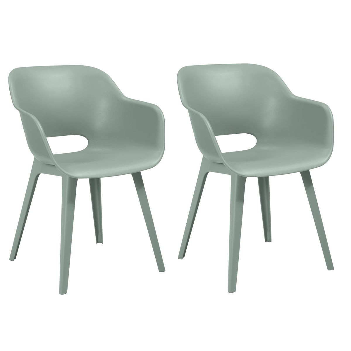 Keter Akola Tuinstoel - 2 stuks - 55x56,5x80cm - Vintage Groen