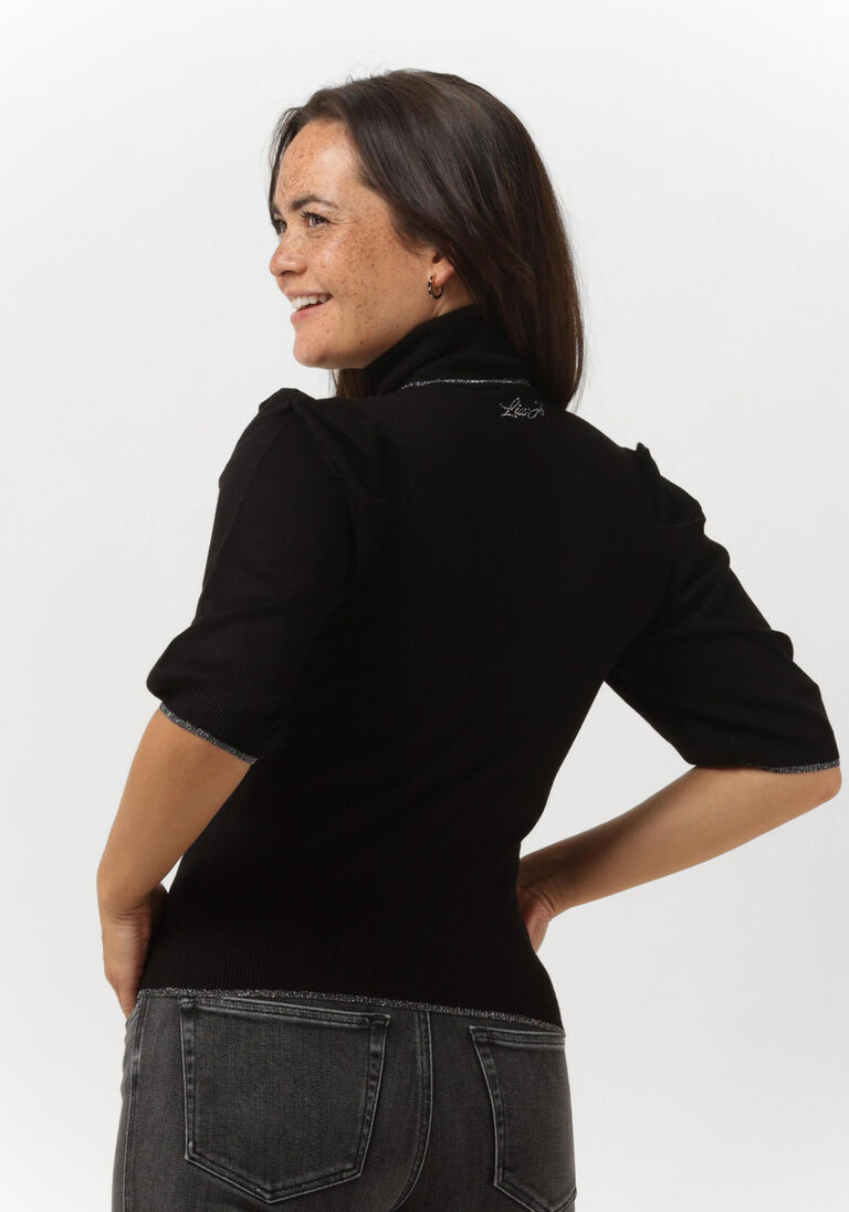 LIU JO zwarte liu jo coltrui ecs maglia ciusa m/c glam