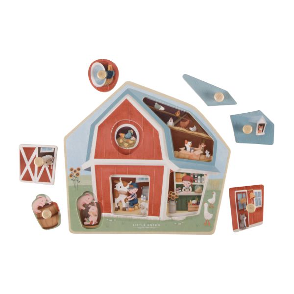 Little Dutch Little Farm Houten Puzzel