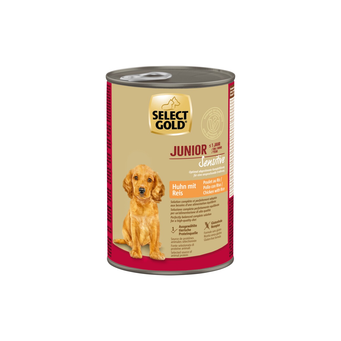 SELECT GOLD Sensitive Junior Huhn und Reis 6x400 g