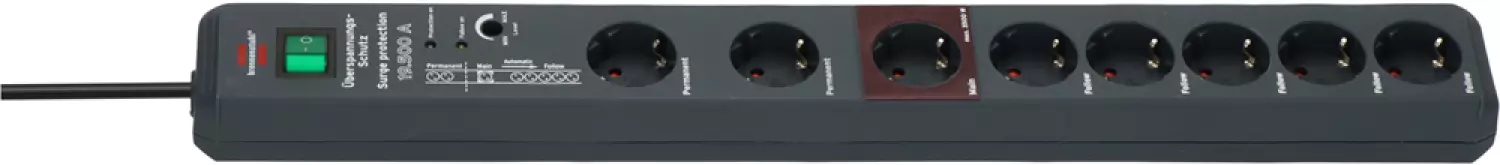 Brennenstuhl 1159490936 Stekkerdoos overspanningsbeveiliger - 16A - 3m