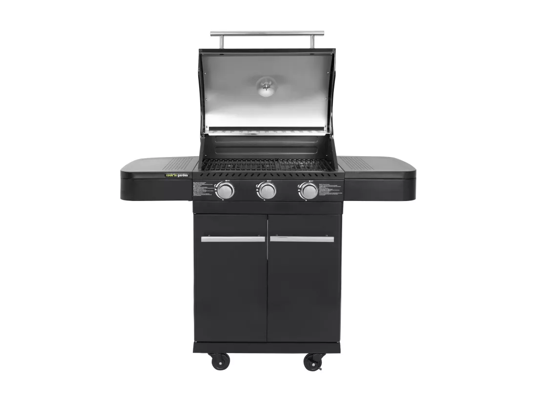 Barbecue au gaz FYRA avec thermomètre - 3 brûleurs - COOK'IN GARDEN