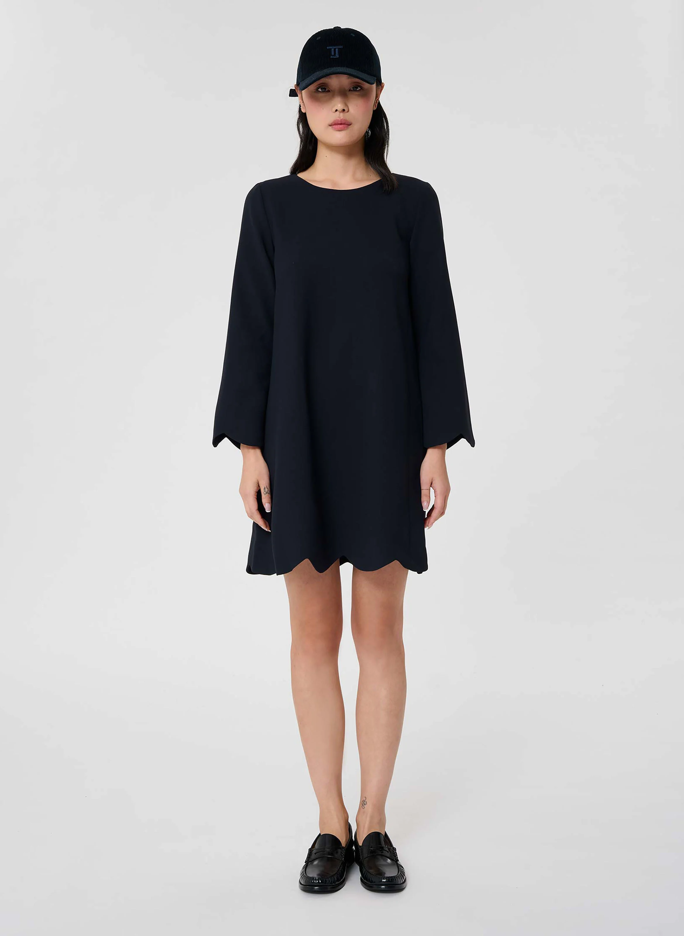 RUODA - Robe courte trapèze| Bleu