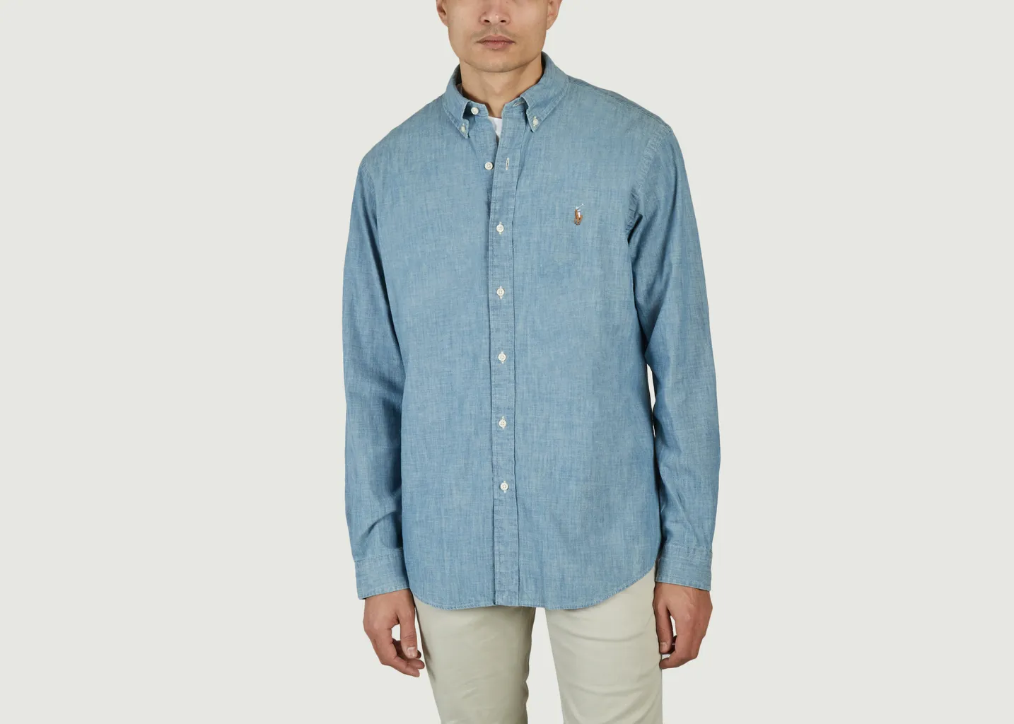 Chemise en chambray de coton custom fit Polo Ralph Lauren