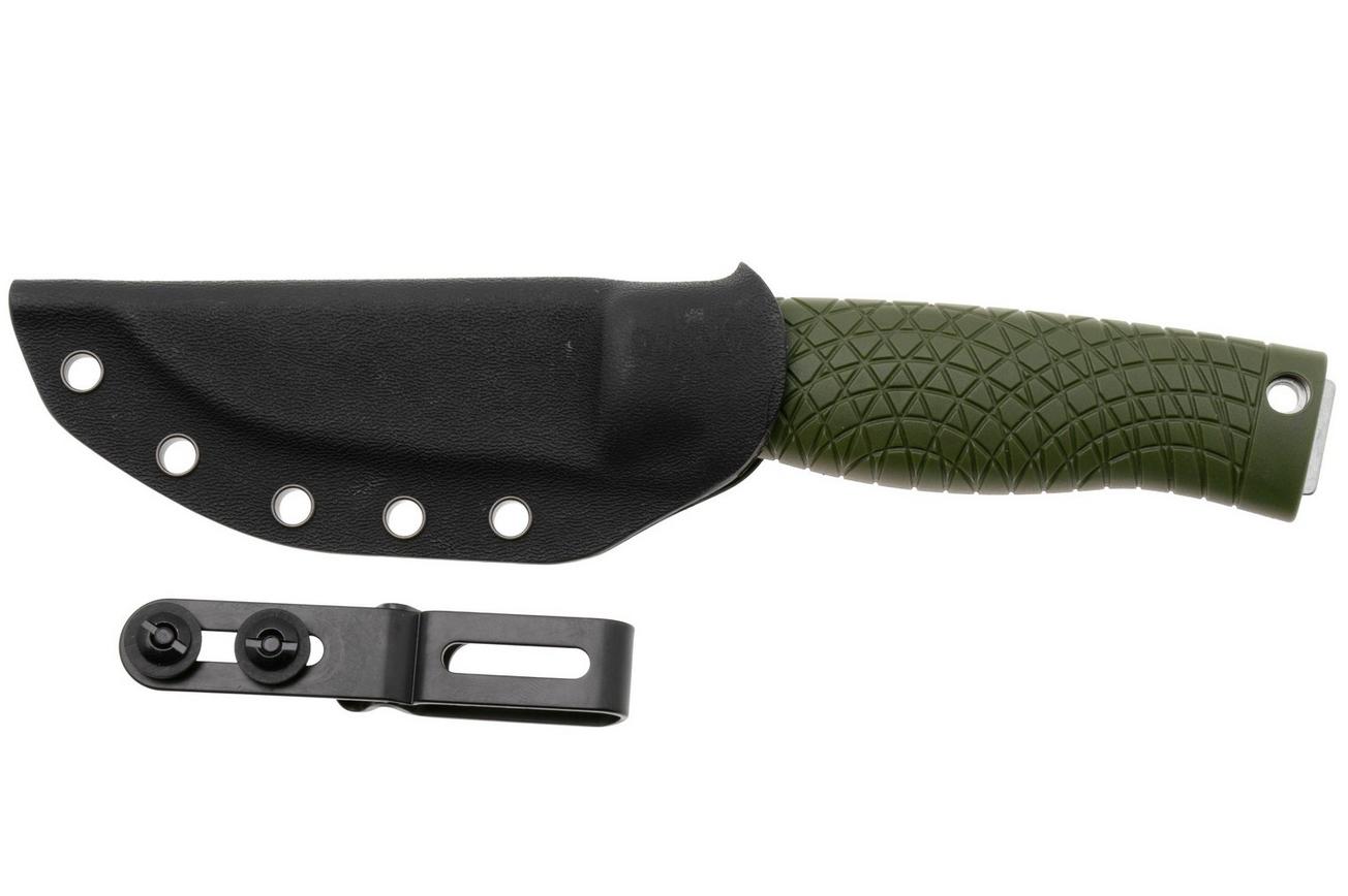Böker Manufaktur Bronco Mini Scandi 121518 Stonewashed 3V, Green TPE, bushcraftmes
