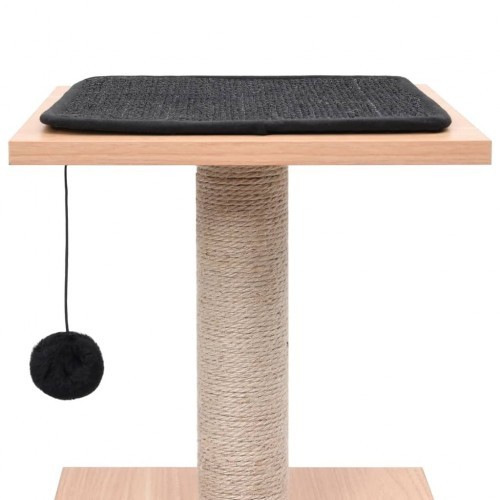 Arranhador para gatos com tapete para arranhar, marrom