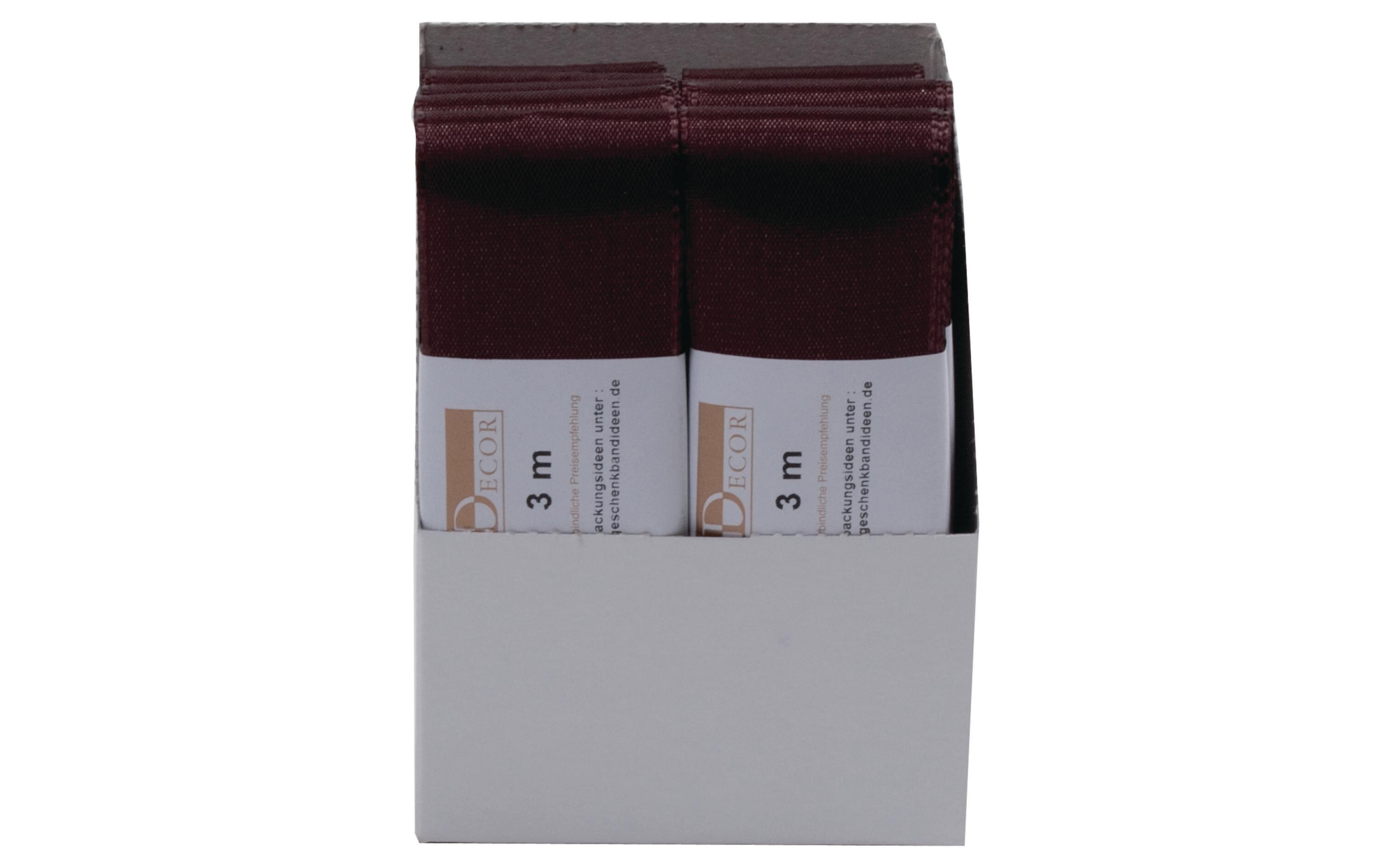 Textilband 40 mm x 3 m, Braun, 1 StückStoffband zum Verpacken von Geschenken