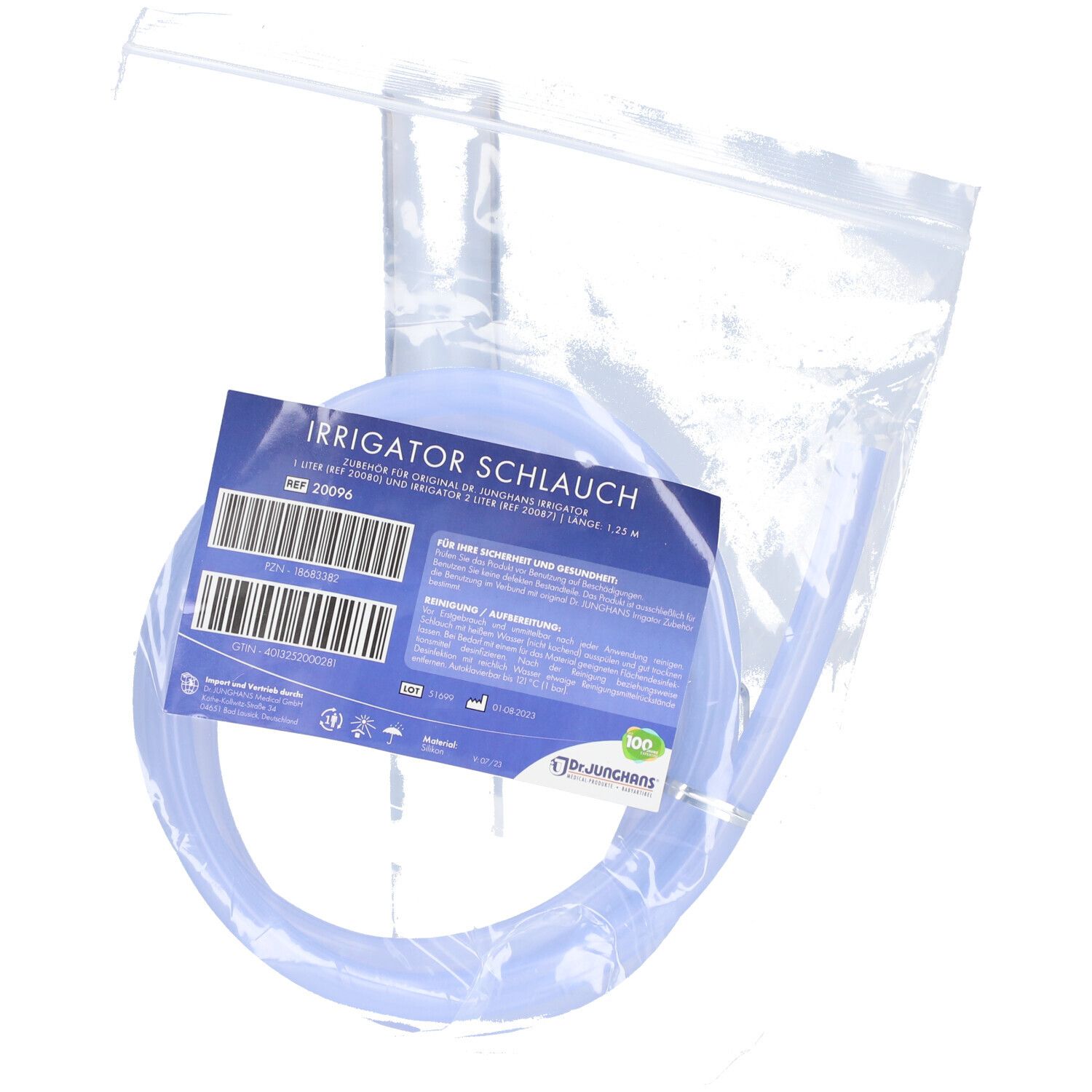 Dr. Junghans® IRRIGATOR SCHLAUCH 1,25 m Silikon