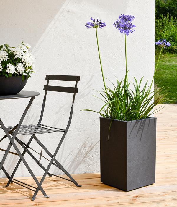 EDA Kunststoff-Topf Basalt Up, quadratisch,