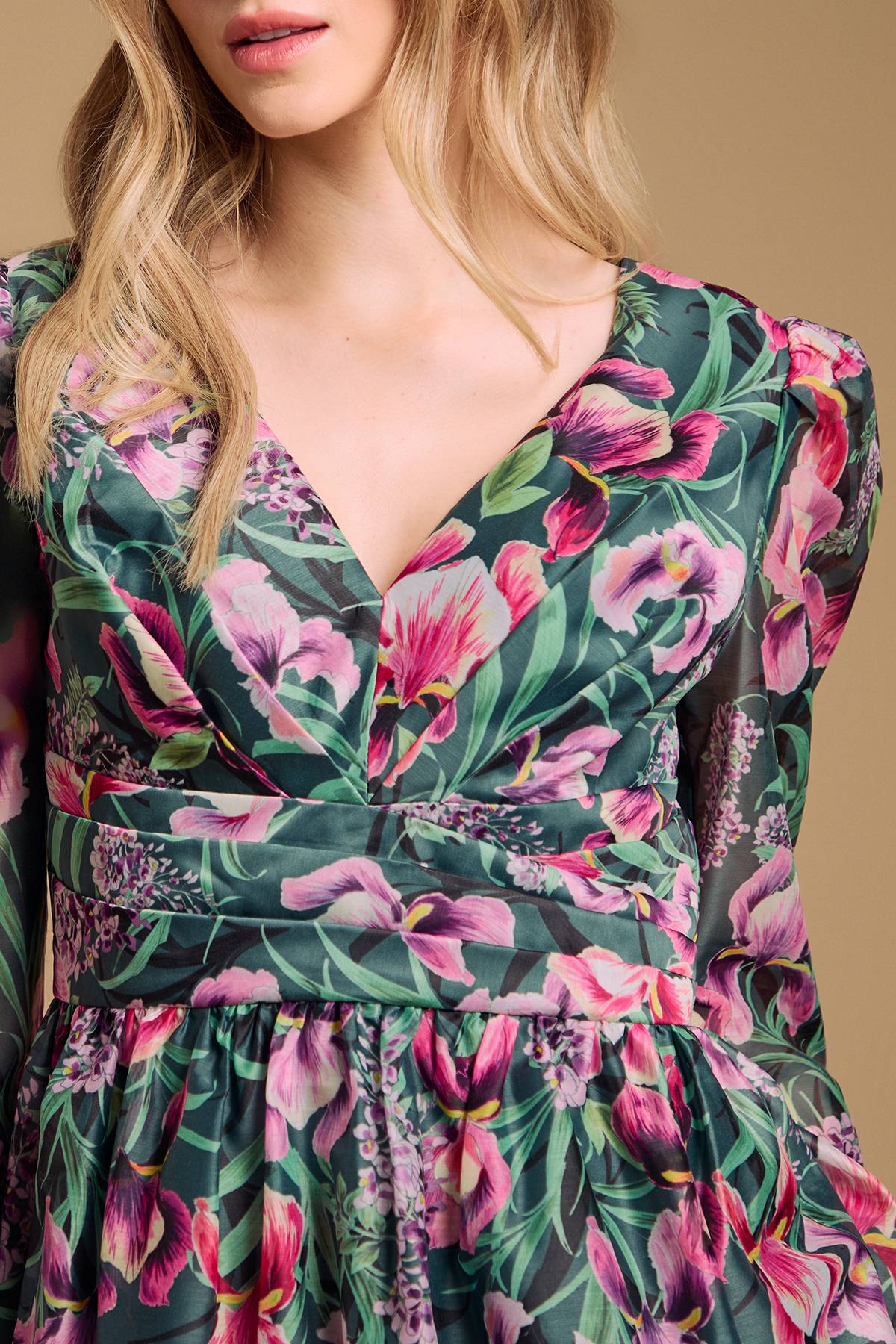 Oasis Robe Mini Structurée Évasée avec Détail Plissé