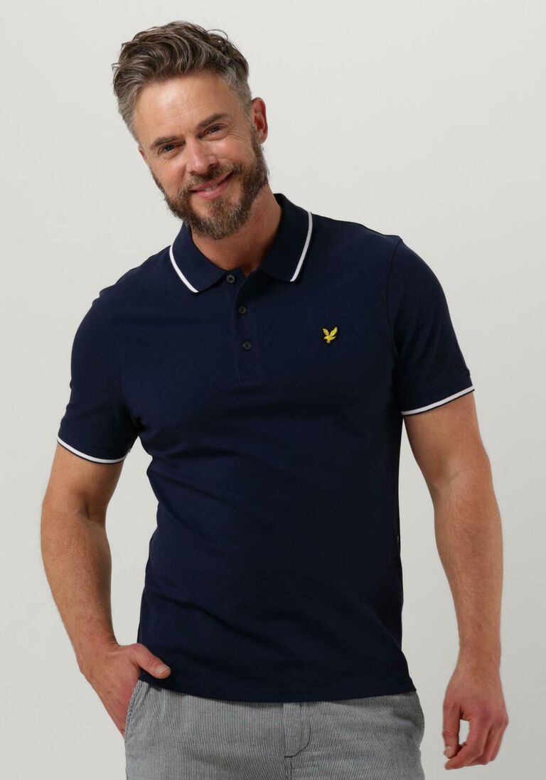 LYLE & SCOTT donkerblauwe lyle & scott polo tipped polo shirt